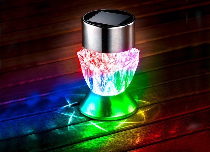 - Solarlampen Diamond, 4er-Set, verschiedene Ausführungen, in Farbe BUNT, in Ausführung Mit Farbwechsel