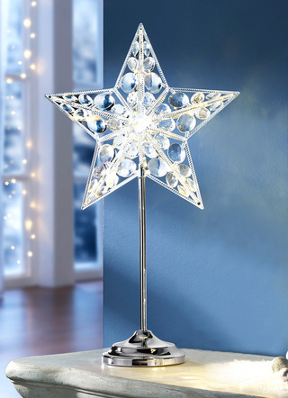 LED-Sternlampe mit Ständer aus Metall