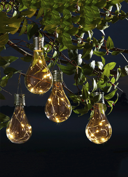 - Solar-Glühlampe, 4er-Set, in Farbe EDELSTAHL