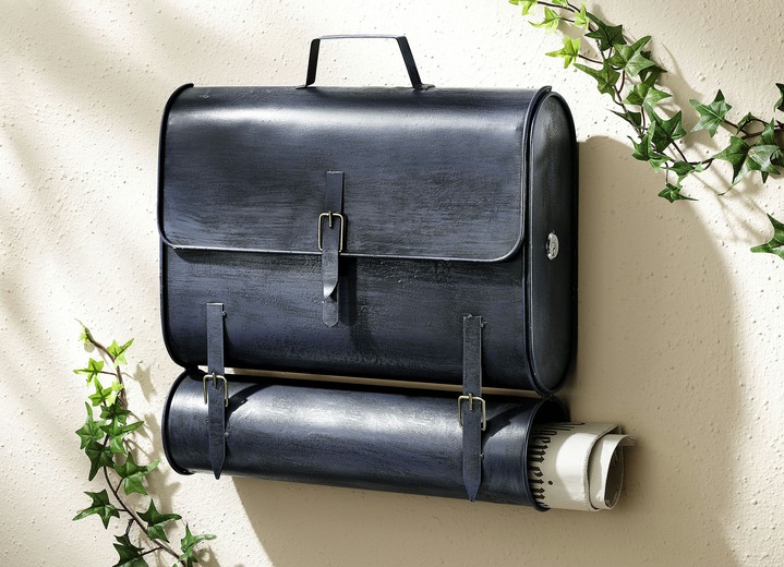 - Briefkasten «Schultasche», in Farbe BLAU-GRAU Ansicht 1