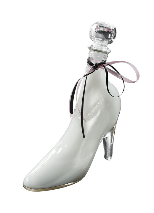 Geschenkideen - Badeschaum in gläsernen Pumps, in Farbe WEISS, in Ausführung mit Kokos-Duft Ansicht 1