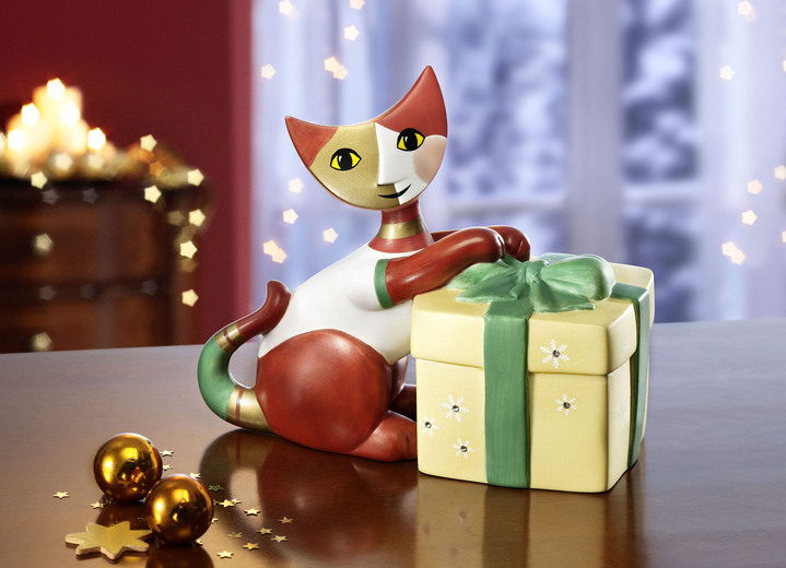- Exklusiv-Weihnachtskatze 2018, in Farbe ROT-GRÜN Ansicht 1