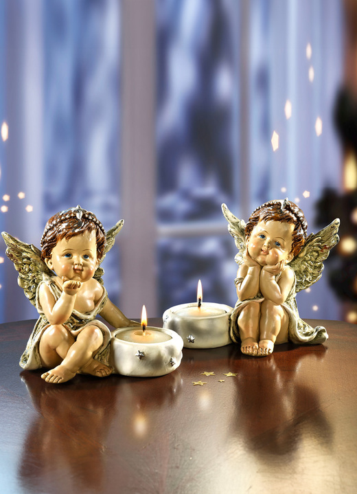 - Teelichthalter, 2er-Set, in Farbe CREME