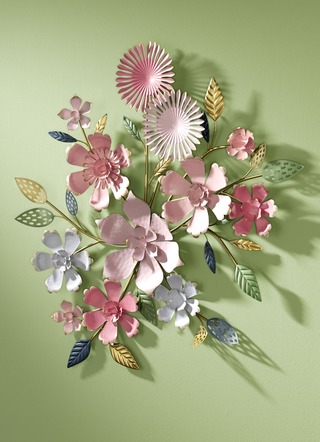 Wanddekoration Blumen aus Metall