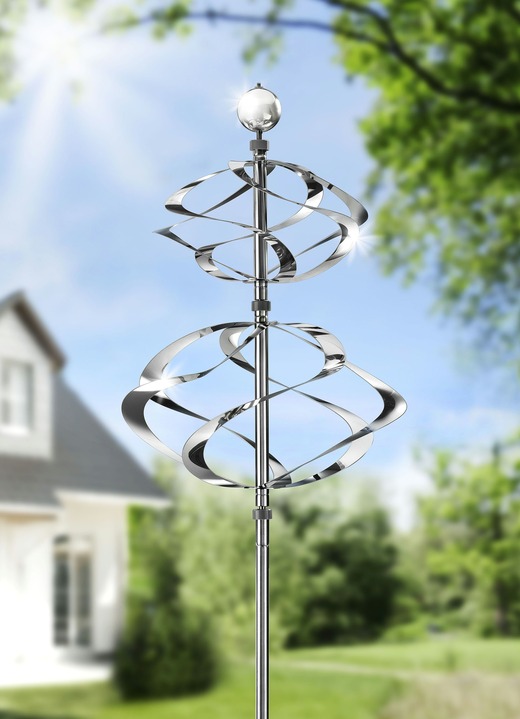 Handgefertigtes Windrad aus Edelstahl Gartendekoration