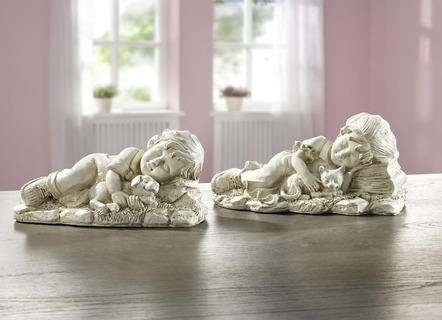 Schlafende Kinder aus Polyresin, verschiedene Ausführungen