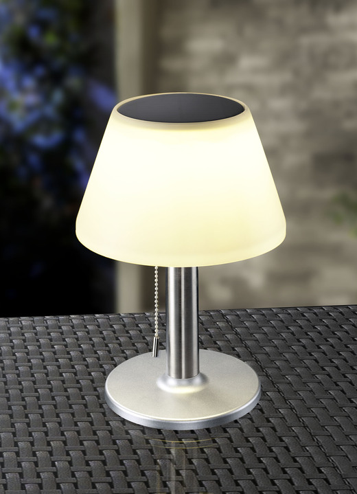 Solarlampen - Dimmbare Solar-Tischleuchte, in Farbe WEISS