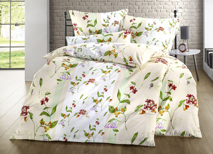 Bettwäschegarnituren - Satin Bettwäsche mit praktischem Reißverschluss, in Größe 111 (40x80 cm + 135x200 cm) bis 115 (80x80 cm + 155x220 cm), in Farbe GELB