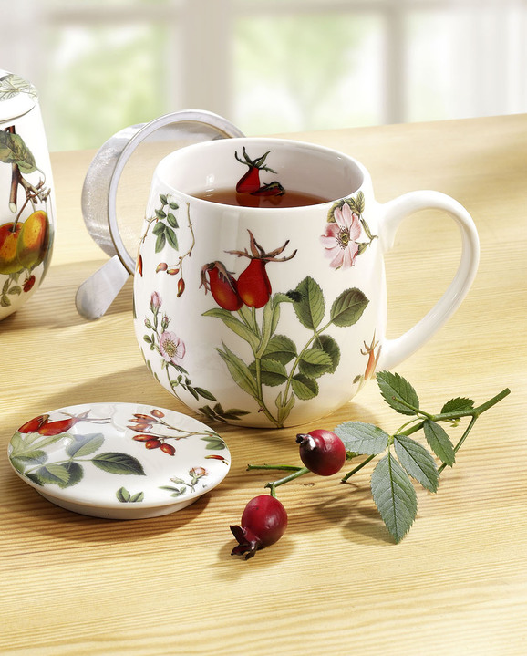 Geschenkideen - Teetassen aus feinem Porzellan, in Farbe BUNT, in Ausführung Teetasse Hagebutte Ansicht 1