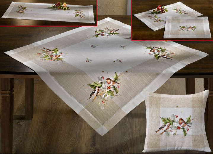 - Tisch- und Raumdekoration, Kissenbezug mit Reissverschluss, in Größe 101 (Deckchen, 35x 50 cm) bis 305 (2 Deckchen, 35x 35 cm), in Farbe SEKT/BUNT