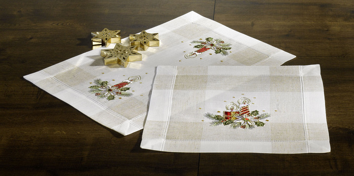 Tischdecken - Tisch- und Raumdekoration in feiner Qualität, in Größe 101 (Deckchen 35x50 cm) bis 404 (Kissenbezug 40x40 cm), in Farbe  Ansicht 1