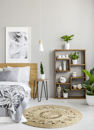 «Boho» Teppich,  handgeflochten