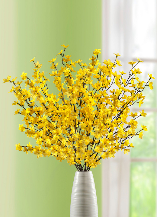 Dekoration - Täuschend echt aussehende Forsythienzweige, 5er-Set, in Farbe  Ansicht 1