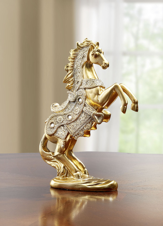 Figuren - Pferd in kunstvoller Pesade-Haltung, in Farbe GOLD Ansicht 1
