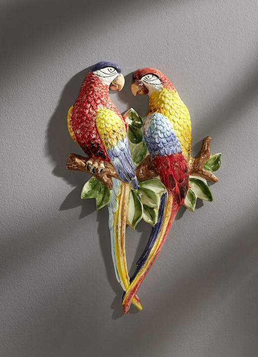 - Wanddekoration Papageienpärchen, in Farbe BUNT