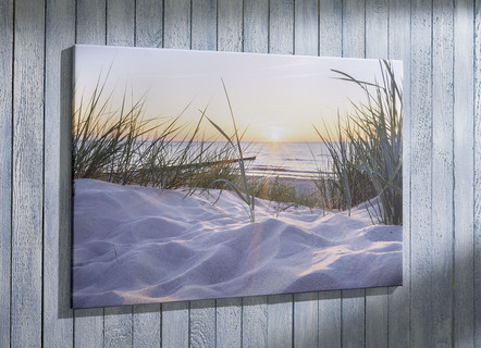 Leinwandbild mit Sonnenuntergang-Motiv