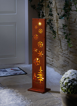 LED-Stele aus Metall, «Winter»