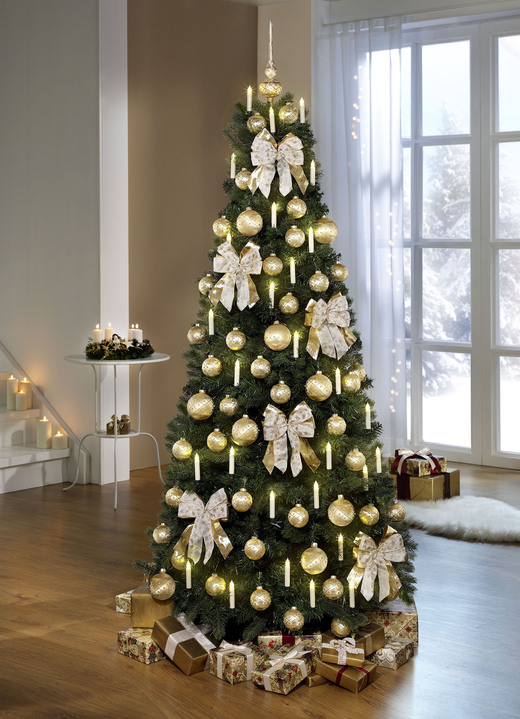 - Hochwertiger Weihnachtsbaumschmuck, in Farbe GOLD, in Ausführung Schleifen-Set, 6-teilig Ansicht 1