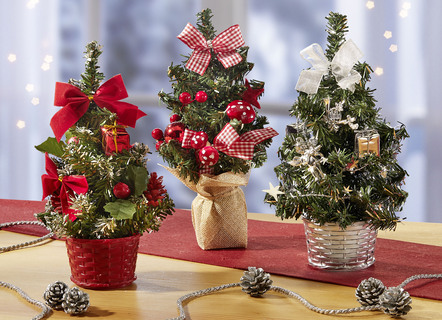 Mini-Weihnachtsbäume, 3er-Set