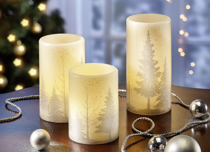 - LED-Kerzen, 3er-Set, in Farbe CREME