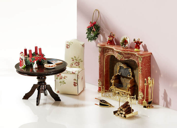 - Reutter Mini-Welt Weihnachtszimmer, in Farbe GOLD-WEISS, in Ausführung Miniatur-Stehlampe Ansicht 1