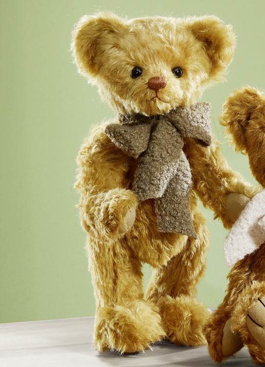 - Teddybär aus hochwertigem Mohairplüsch, in Farbe GOLD
