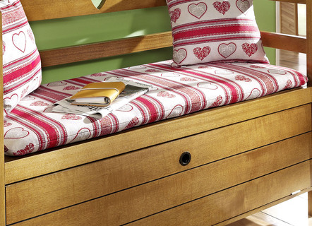 Komfortable Bankauflage und 2-teiliges Kissen-Set