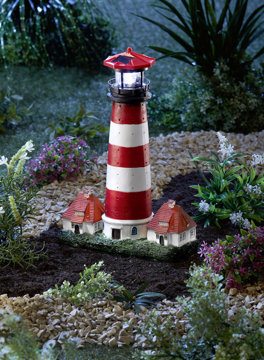 Solarlampen - Solar-Leuchtturm Westerhever, in Farbe ROT-WEISS Ansicht 1