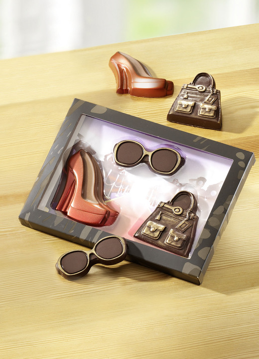 - Schokoladen-Präsent aus Vollmilch- und Zartbitter-Schokolade, in Farbe BUNT, in Ausführung Shopping-Queen