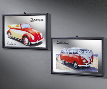 Nostalgiesches Spiegelbild aus Glas
