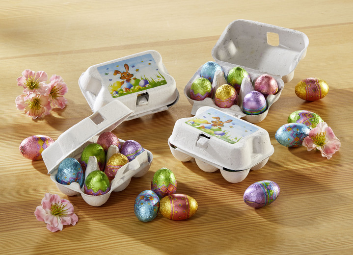 Ostern - Geschenk-Set mit lustigem Hasenmotiv, 4er-Set, in Farbe BUNT