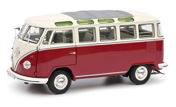 - Transportfahrzeug VW Bulli T1b, in Farbe ROT-WEISS