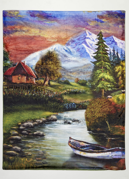 - Digitalbedruckte Wohndecke Landschaft, in Größe 205 (130x170 cm) bis 215 (150x200 cm), in Farbe BUNT Ansicht 1