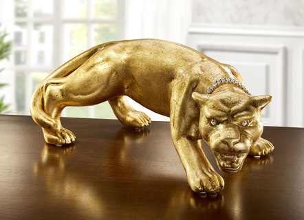 Panther in wertvoller Handarbeit mit Blattgold