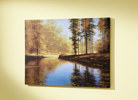 Hochwertiges Leinwandbild mit herbstlcihen Motiv