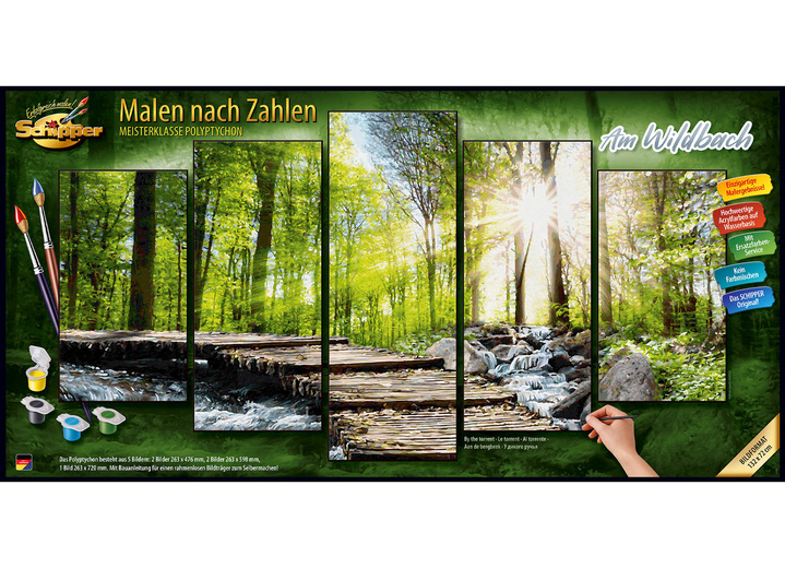 Inspirationen - Malen nach Zahlen Am Wildbach, in Farbe BUNT