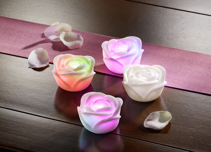 Wohnaccessoires - LED-Rosen, 4er-Set, in Farbe BUNT