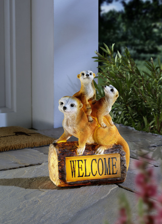 - Solar-Erdmännchen-Familie Welcome, in Farbe BRAUN-BEIGE