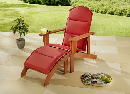 Adirondack-Chair mit Wendeauflage und separatem Fussteil