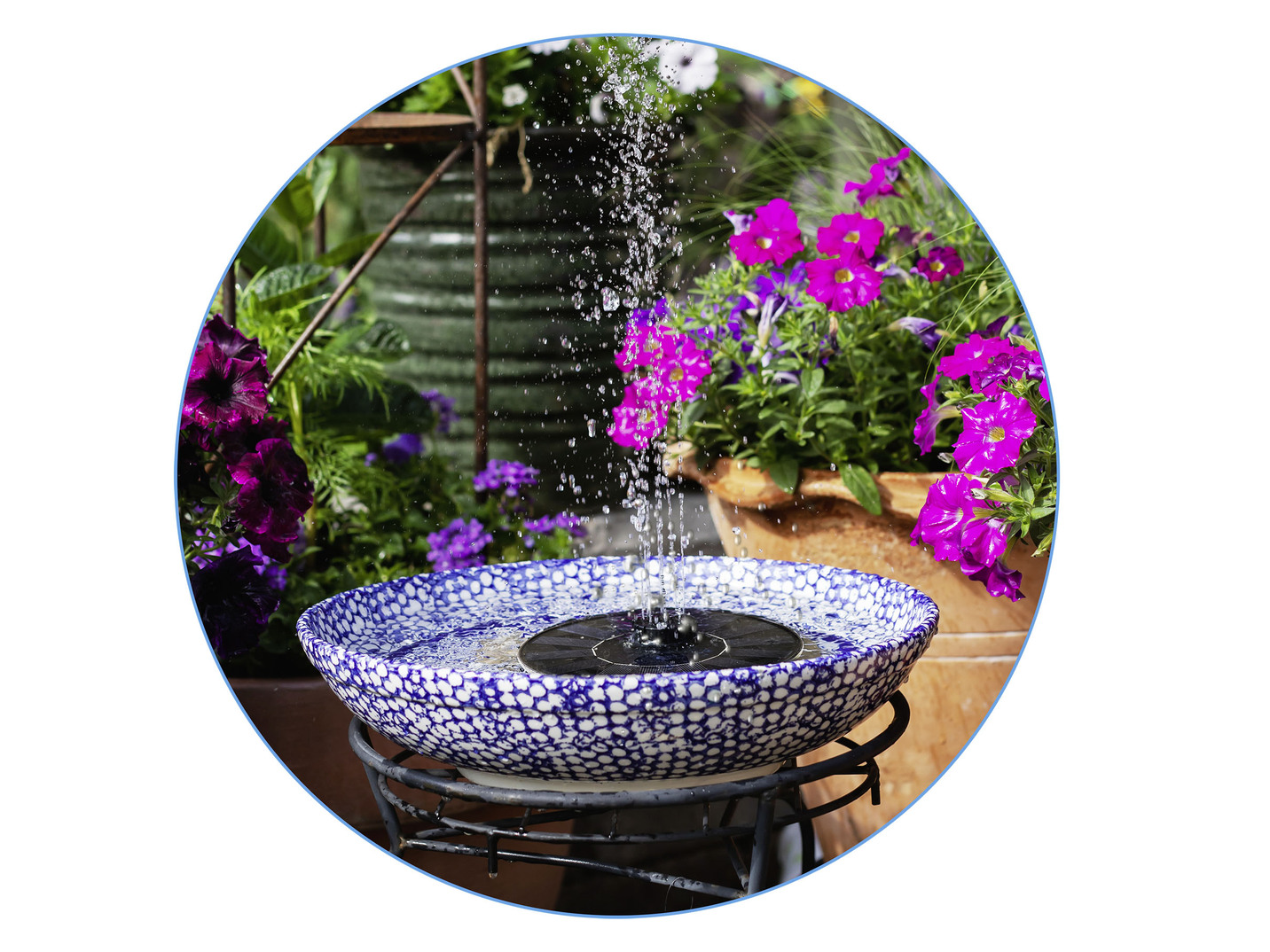 SolarSpringbrunnenSet Gartendekoration Brigitte St. Gallen