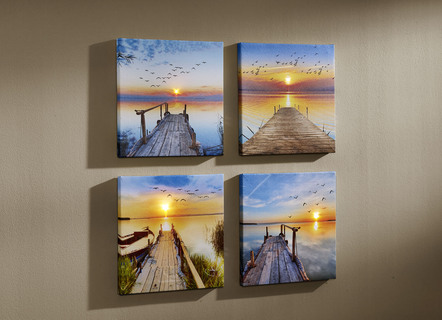 LED-Bild, 4er-Set