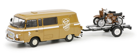 Barkas B1000 + Anhänger mit 2 Motorrädern