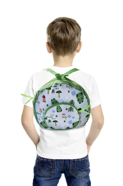 - Kuschelrucksack 3in1, in Farbe BUNT, in Ausführung Dinosaurier Ansicht 1
