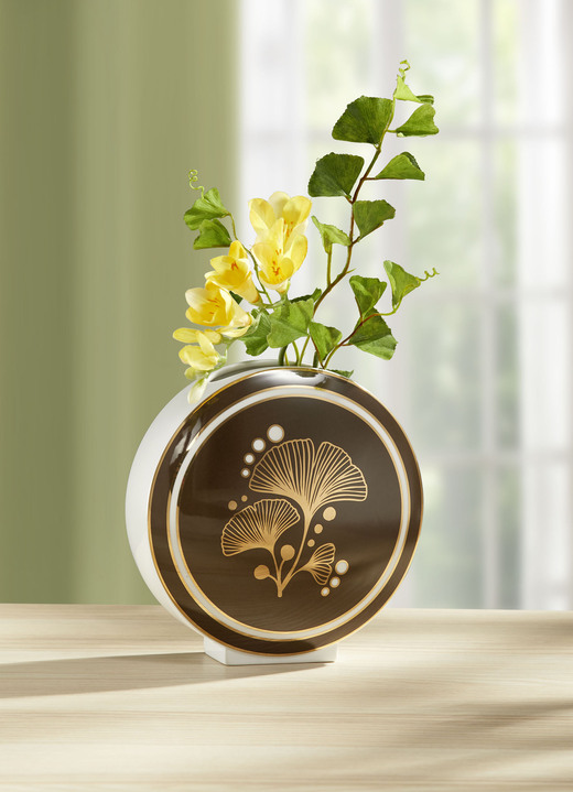 Wohnaccessoires - Goebel Vase mit Ginkgo-Dessin, in Farbe BRAUN-BEIGE Ansicht 1