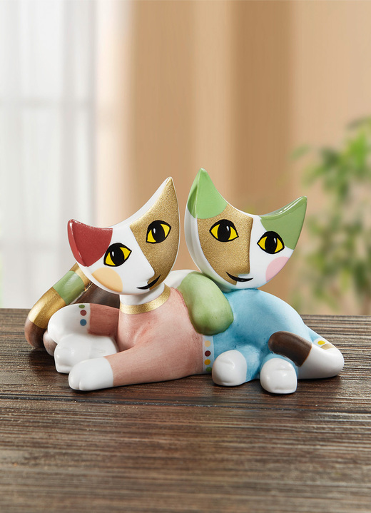 Figuren - Mini-Katzenpaar aus der Rosina-Wachtmeister-Kollektion, in Farbe BUNT