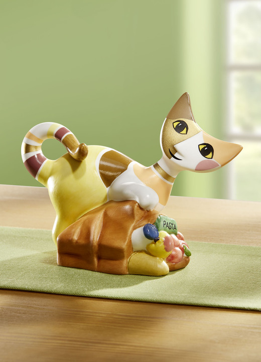- Katze mit Einkaustüte aus der Rosina Wachtmeister-Kollektion, in Farbe BUNT