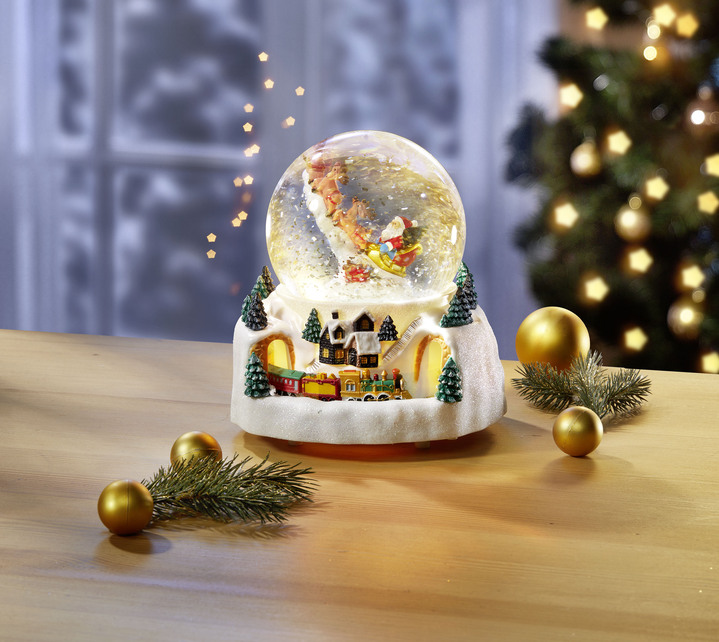 - Beleuchtete Schneekugel mit weihnachtlichen Melodien, in Farbe BUNT