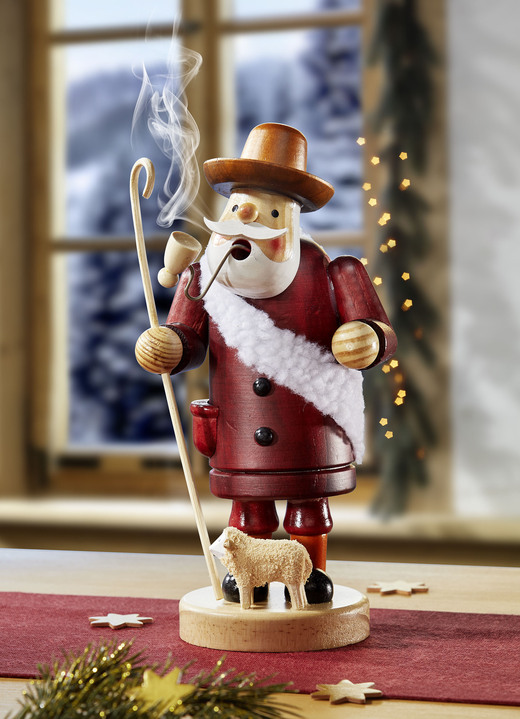 Weihnachtliche Dekorationen - Räuchermännchen aus Holz, in Farbe NATUR-BRAUN