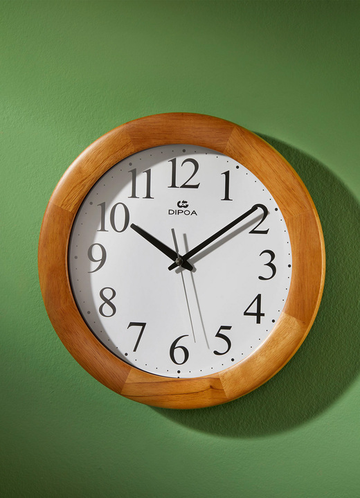 Uhren - Hochwertige Wanduhr aus Holz, in Farbe EICHE Ansicht 1