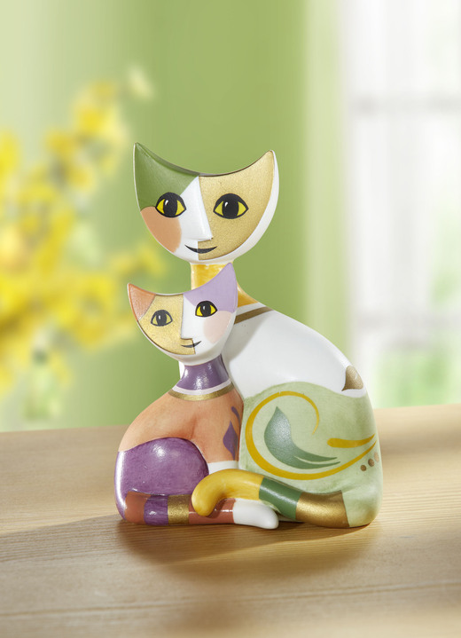 Figuren - Goebel Katzenpaar aus hochwertigem Biskuitporzellan, in Farbe BUNT